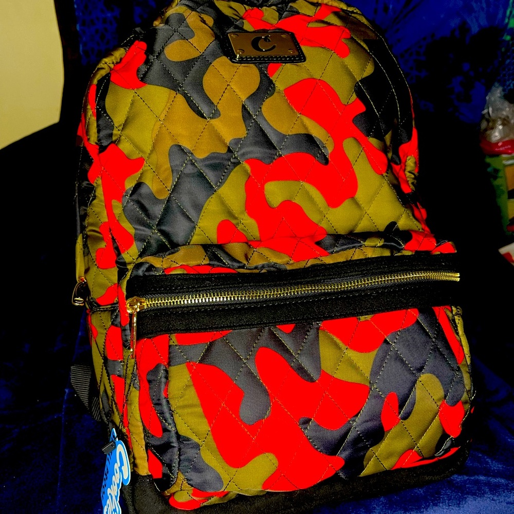 COPY - Cookies ~ V3 Quilted Backpack. Two Colors 1. Blue Camo 2. Red Camo